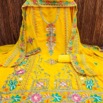 Embroidered Unstitched Dress Material