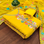 Embroidered Unstitched Dress Material