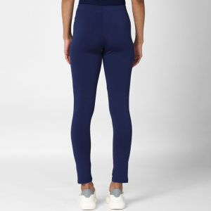 Forever 21 Women Navy Blue Solid Legging