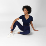 Forever 21 Women Navy Blue Solid Legging